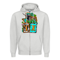 Dove Grey tx texas Zipper Hoodie - OliviaCreatesArt