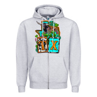 Heather Grey tx texas Zipper Hoodie - OliviaCreatesArt