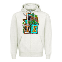 Oatmeal Heather tx texas Zipper Hoodie - OliviaCreatesArt