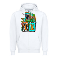 White tx texas Zipper Hoodie - OliviaCreatesArt