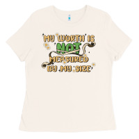 Bone my worth is not defined by my size Ladies Tee - MaliasSmallBusiness