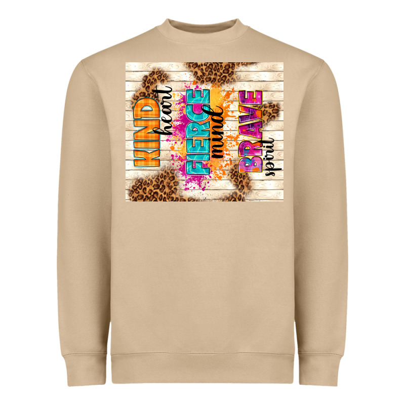 Kind Heart Fierce Mind Brave Spirit Heavyweight Sweatshirt by TumblerDesignByShophia | Teevron