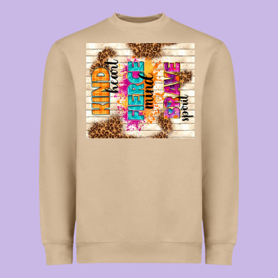 Kind Heart Fierce Mind Brave Spirit Heavyweight Sweatshirt Designed By Tumblerdesignbyshophia