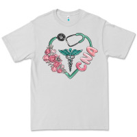 Dove Grey cna heart Premium Tee - MaliasSmallBusiness