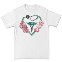 White cna heart Premium Tee - MaliasSmallBusiness