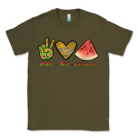 Army Green peace love watermelon Classic Tee - JahusDesignShop