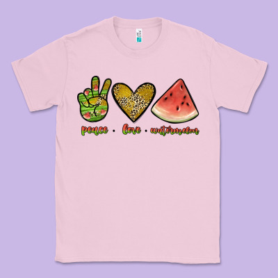 Peace Love Watermelon Classic Tee Designed By Jahusdesignshop