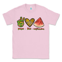 Bubblegum Pink peace love watermelon Classic Tee - JahusDesignShop