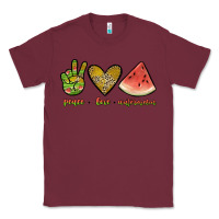 Burgundy peace love watermelon Classic Tee - JahusDesignShop
