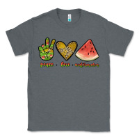 Charcoal Heather peace love watermelon Classic Tee - JahusDesignShop