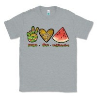 Heather Grey peace love watermelon Classic Tee - JahusDesignShop