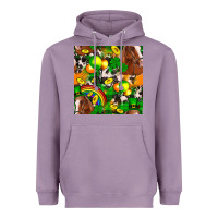 Lavender St. Patrick's Day Horse With Balloons Heavyweight Hoodie - FaDigitalArtStudio