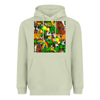 Matcha St. Patrick's Day Horse With Balloons Heavyweight Hoodie - FaDigitalArtStudio