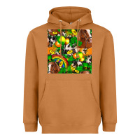 Meerkat St. Patrick's Day Horse With Balloons Heavyweight Hoodie - FaDigitalArtStudio