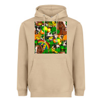 Mushroom St. Patrick's Day Horse With Balloons Heavyweight Hoodie - FaDigitalArtStudio