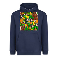 Navy St. Patrick's Day Horse With Balloons Heavyweight Hoodie - FaDigitalArtStudio