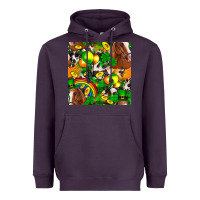 Plum St. Patrick's Day Horse With Balloons Heavyweight Hoodie - FaDigitalArtStudio
