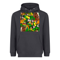 Smoke St. Patrick's Day Horse With Balloons Heavyweight Hoodie - FaDigitalArtStudio