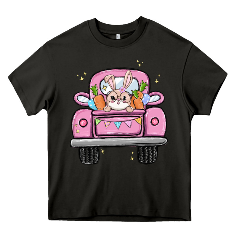 Easter Bunny And Truck Heavy Core Tee by MaliasSmallBusiness | Teevron