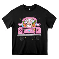 Black easter bunny and truck Heavy Core Tee - MaliasSmallBusiness