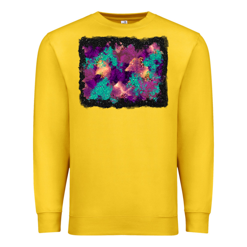 Halloween Trees And Turquoise Glitter Background Premium Sweatshirt by BundleAndBundleShop | Teevron