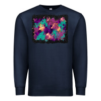 Navy halloween trees and turquoise glitter background Premium Sweatshirt - BundleAndBundleShop