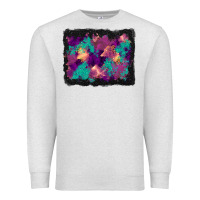 Oatmeal Heather halloween trees and turquoise glitter background Premium Sweatshirt - BundleAndBundleShop