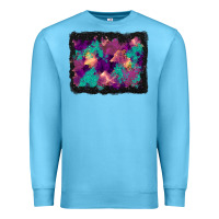 Ocean Blue halloween trees and turquoise glitter background Premium Sweatshirt - BundleAndBundleShop