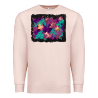 Pale Pink halloween trees and turquoise glitter background Premium Sweatshirt - BundleAndBundleShop