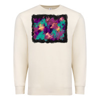 Sandshell halloween trees and turquoise glitter background Premium Sweatshirt - BundleAndBundleShop