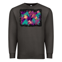 Smoke halloween trees and turquoise glitter background Premium Sweatshirt - BundleAndBundleShop