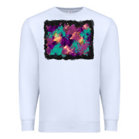 White halloween trees and turquoise glitter background Premium Sweatshirt - BundleAndBundleShop