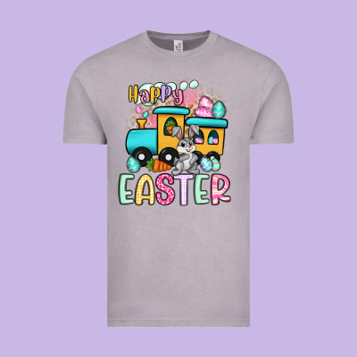 Happy Easter Train Vintage Tee Designed By Artiststas