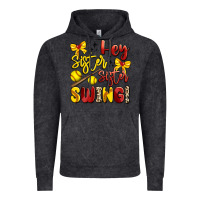 Vintage Black hey sister sister swing softball Vintage Hoodie - Artiststas
