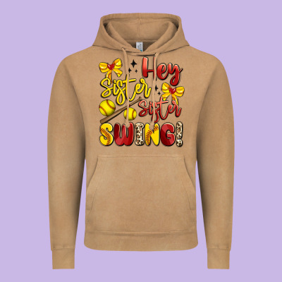 Hey Sister Sister Swing Softball Vintage Hoodie Designed By Artiststas