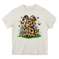 Cream western floral bunny Heavy Core Tee - MaliasSmallBusiness