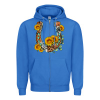 True Royal western leopard cowhide sunflowers horseshoe Zipper Hoodie - OliviaCreatesArt