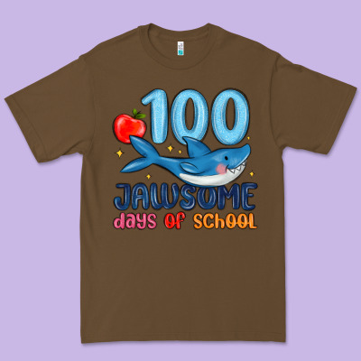 100 Jawsome Days Of School Premium Tee Designed By Maliassmallbusiness
