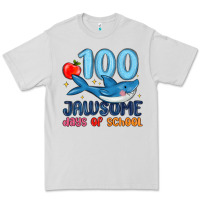 Dove Grey 100 jawsome days of school Premium Tee - MaliasSmallBusiness