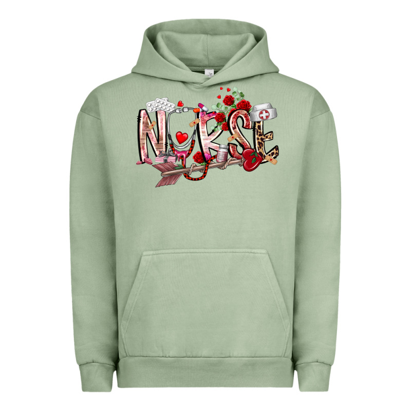 Nurse Valentines Day Urban Hoodie by RacoonDesign | Teevron