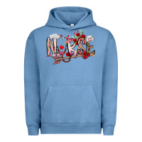 Pigment Pebble Blue nurse valentines day Urban Hoodie - RacoonDesign