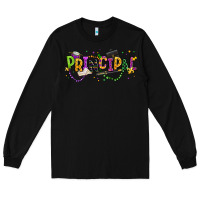 Black mardi gras principal Long Sleeve Tee - texasbilliewilder