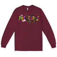 Burgundy mardi gras principal Long Sleeve Tee - texasbilliewilder