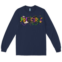 Navy mardi gras principal Long Sleeve Tee - texasbilliewilder