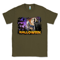 Army Green Halloween Wolf Classic Tee - LillyAllenDesigns