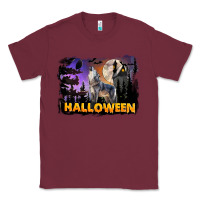 Burgundy Halloween Wolf Classic Tee - LillyAllenDesigns