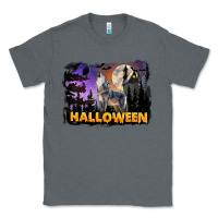 Charcoal Heather Halloween Wolf Classic Tee - LillyAllenDesigns
