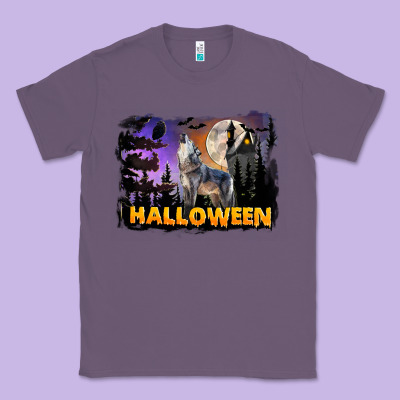 Halloween Wolf Classic Tee Designed By Lillyallendesigns