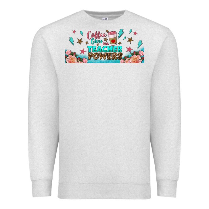 Coffe Gives Me Teacher Powers Libbey Glass Premium Sweatshirt by BundleAndBundleShop | Teevron