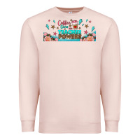 Pale Pink coffe gives me teacher powers libbey glass Premium Sweatshirt - BundleAndBundleShop